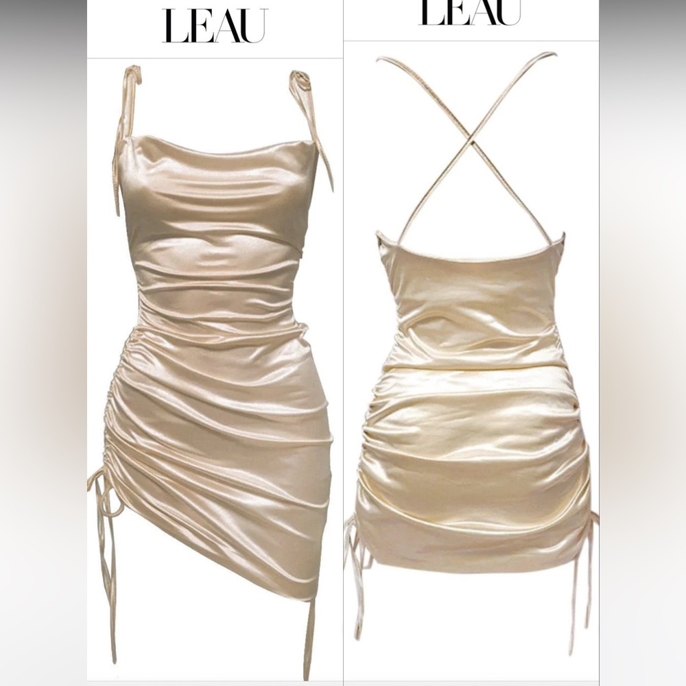LEAU champagne cabo dress